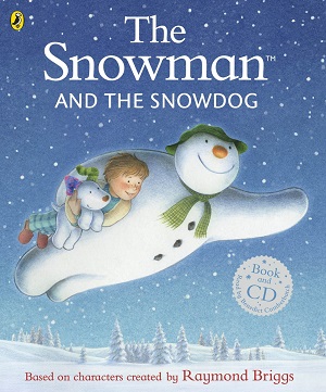 snowman and snow dog