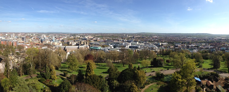 City of Bristol from Cabot Tower