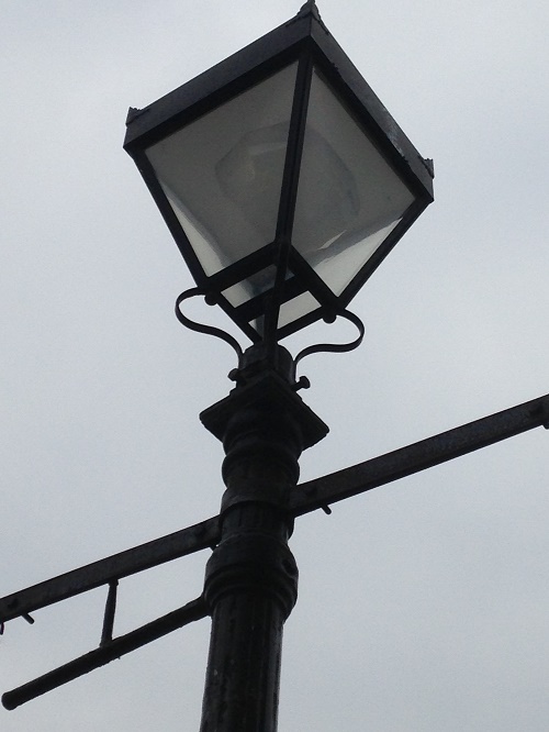 Lamp post by Bristol Cathedral