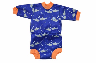 Splash About - Happy Nappy Wetsuit shark print cut out