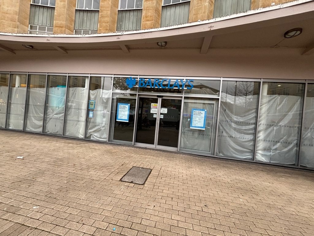 Barclays Bank in Broadmead Bristol Closed Again