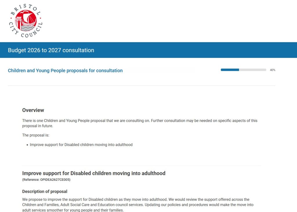 Bristol City Council Questions Disabled Children Support