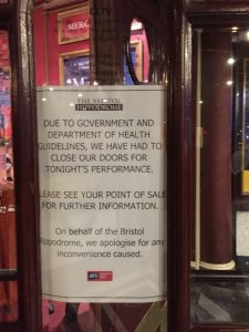 Bristol Hippodrome closes its doors to the public over Coronavirus fears