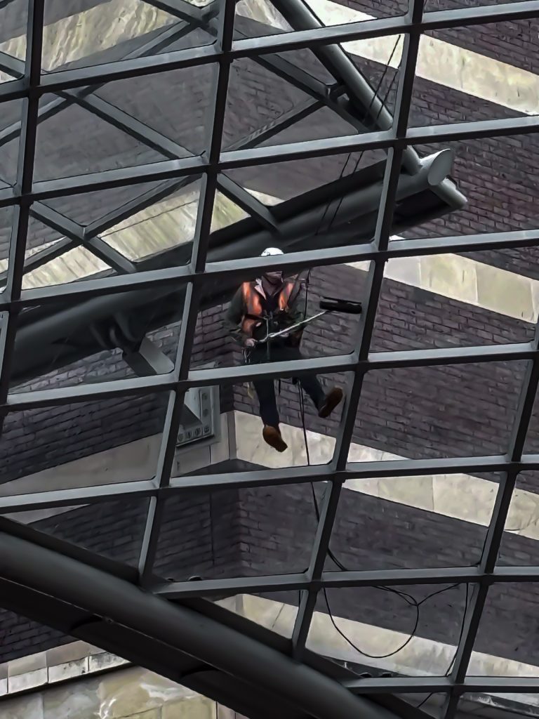 Cabot Circus Window Cleaning Glass Dome