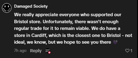Damaged Society Bristol Store