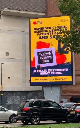 Vandalised Digital Advertising Display Turned On