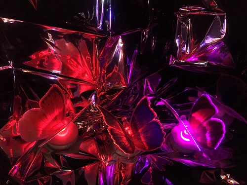 sensory activity with space blanket or emergency blankets