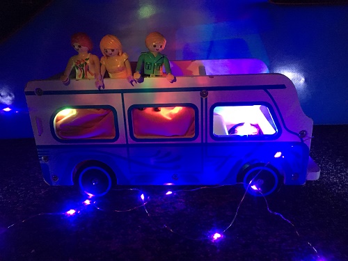 sensory lights activity with playmobil