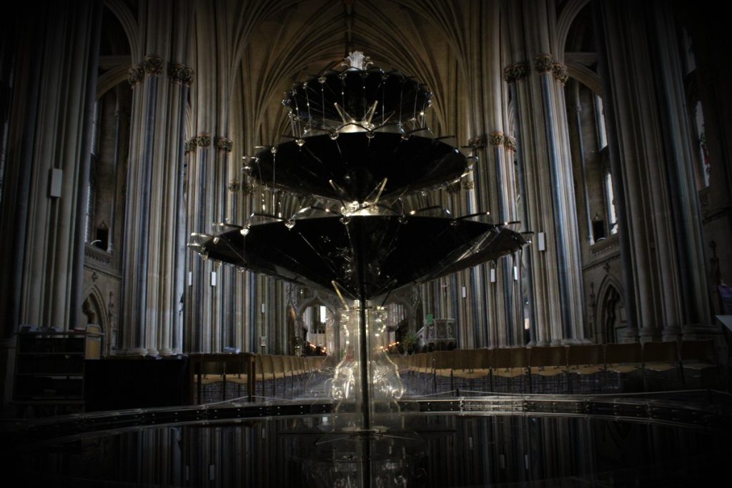 Oil Fountain by Luke Jerram at Bristol Cathedral