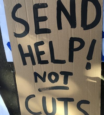 Protest Against Send Budget cuts Bristol