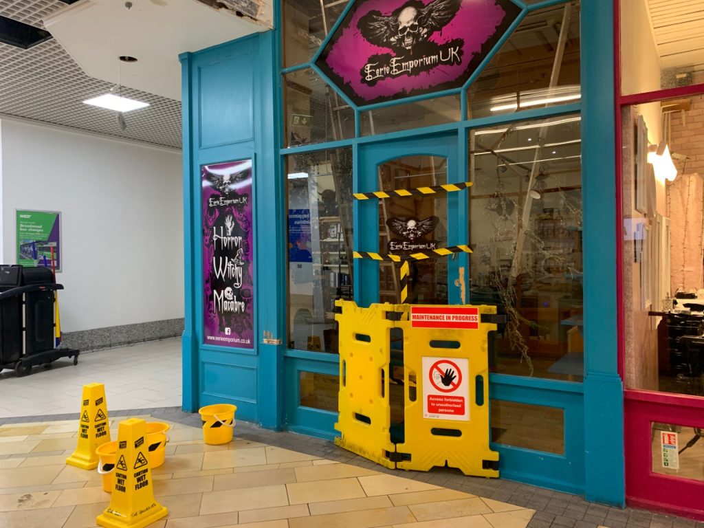 The Galleries flooding Eerie Emporium