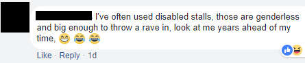 Gender neutral toilet argument